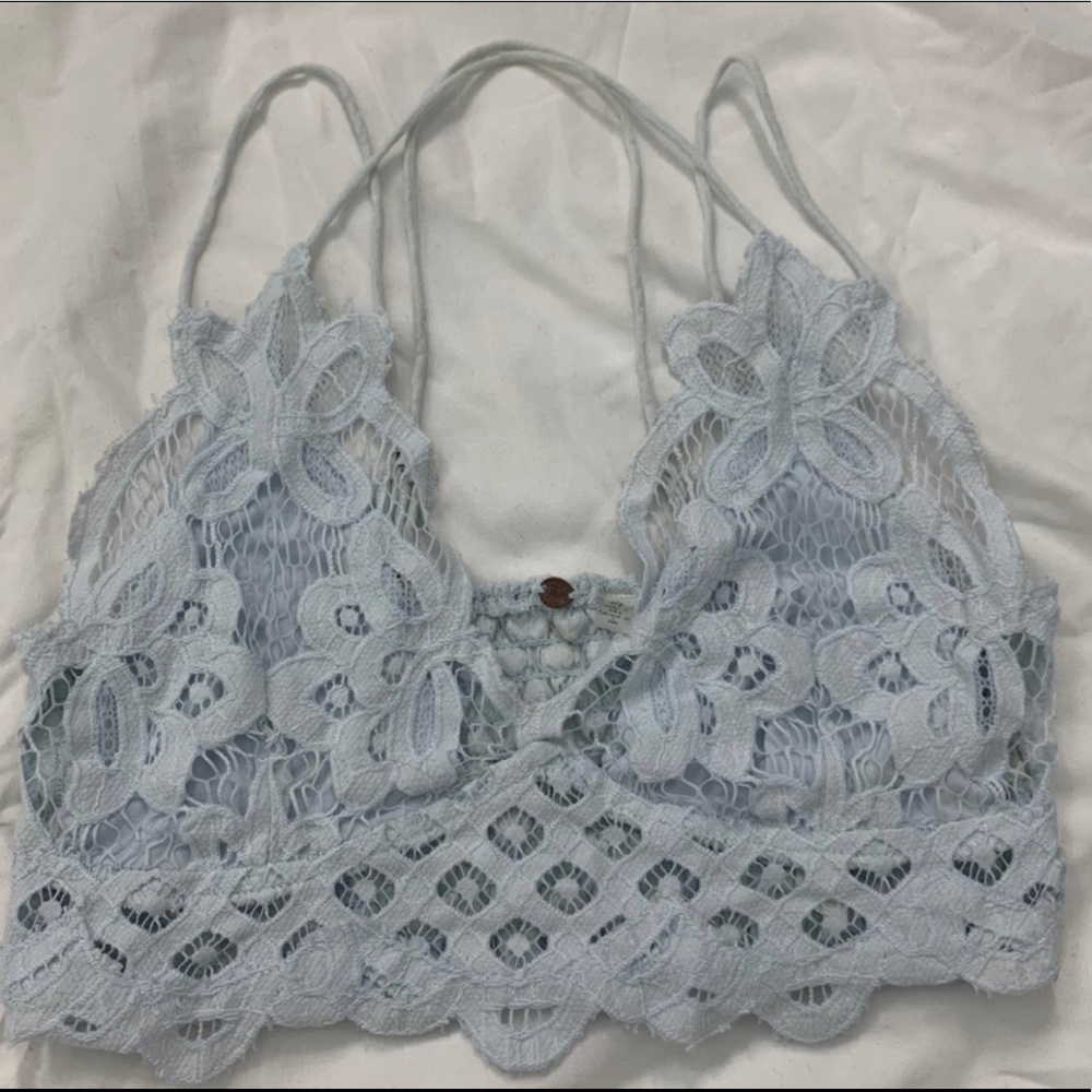 light blue free people lace bralette